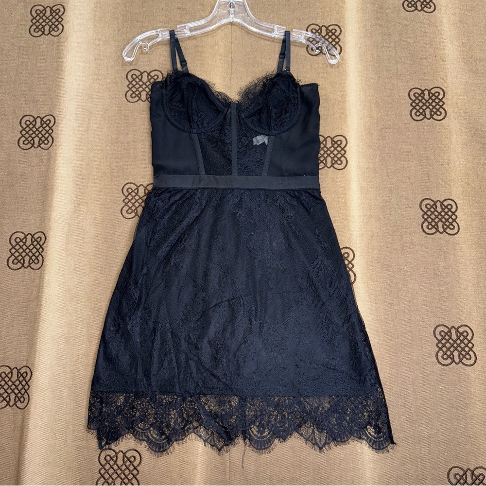 Klesis NWT! Heavenly Mesh Mini Dress In Black Size S - Picture 2 of 16